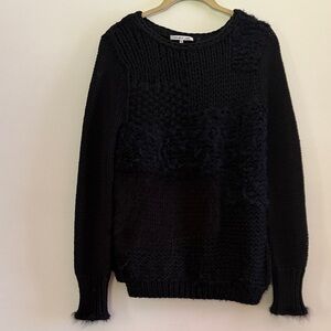 Helmut Lang Textured Black Sweater wool and Alpaca  Women’s medium